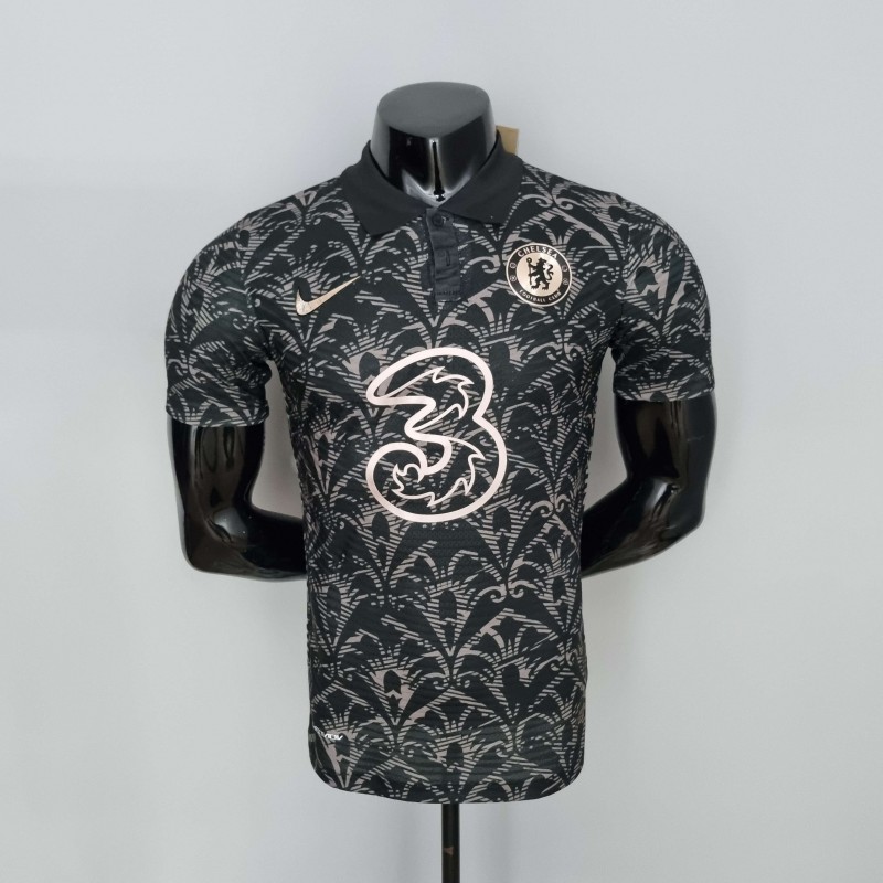 Camiseta 22/23 Chelsea Clásica Negra Dorada