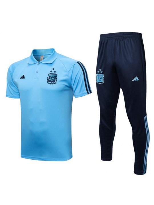 Camiseta Argentina Pre-Match 2022 3 Estrellas Azul Claro