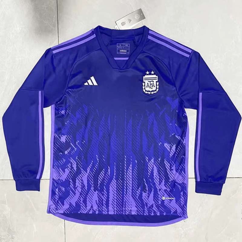 Camiseta Argentina Segunda Equipación Mundial Qatar 2022 ML