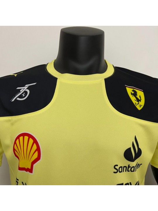 Camiseta Del Equipo Scuderia Ferrari Amarillo 2023