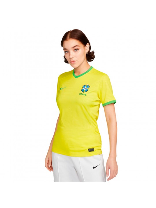 Camiseta Brasil Primera Equipación Mundial Femenino 2023 Mujer