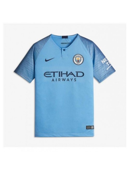 Camiseta 1a Equipación Manchester City 18-19 Niños