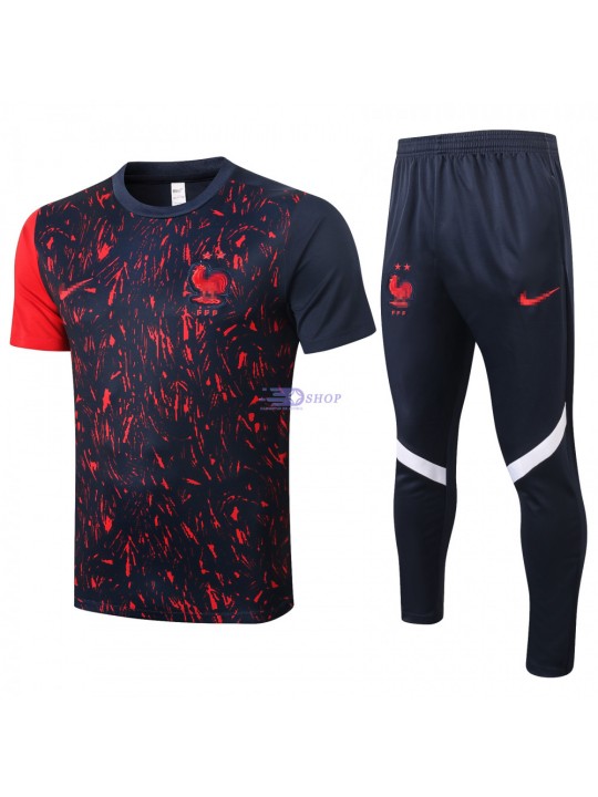 Camiseta de Entrenamiento Francia 2020/2021 Kit Negro Royado