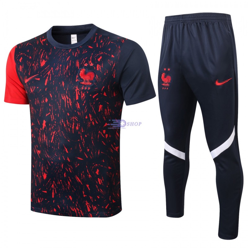 Camiseta de Entrenamiento Francia 2020/2021 Kit Negro Royado