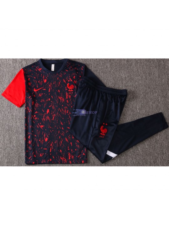 Camiseta de Entrenamiento Francia 2020/2021 Kit Negro Royado