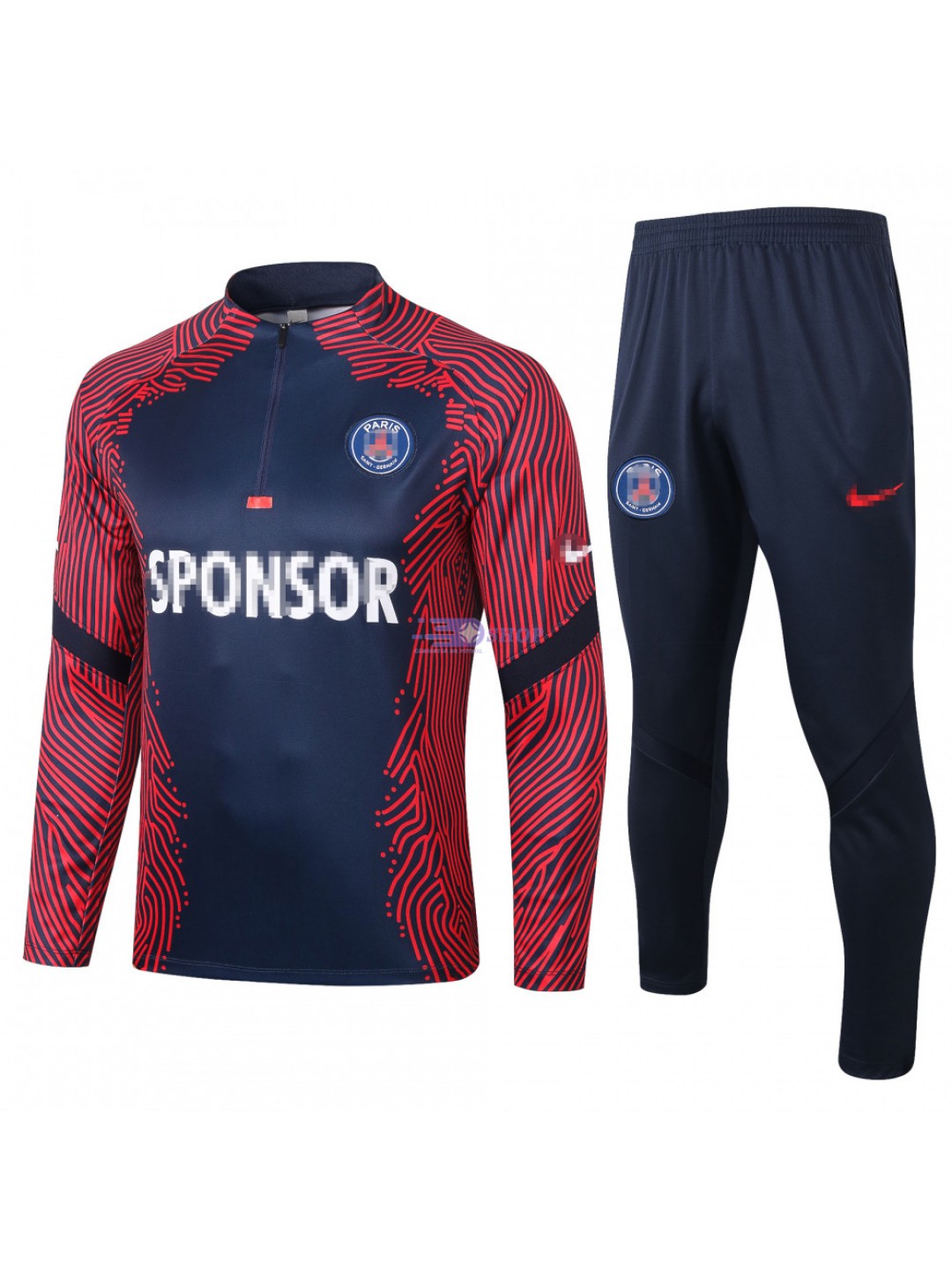 Sudadera de Entrenamiento Kit PSG 2020/2021 Rojo/Azul Marino