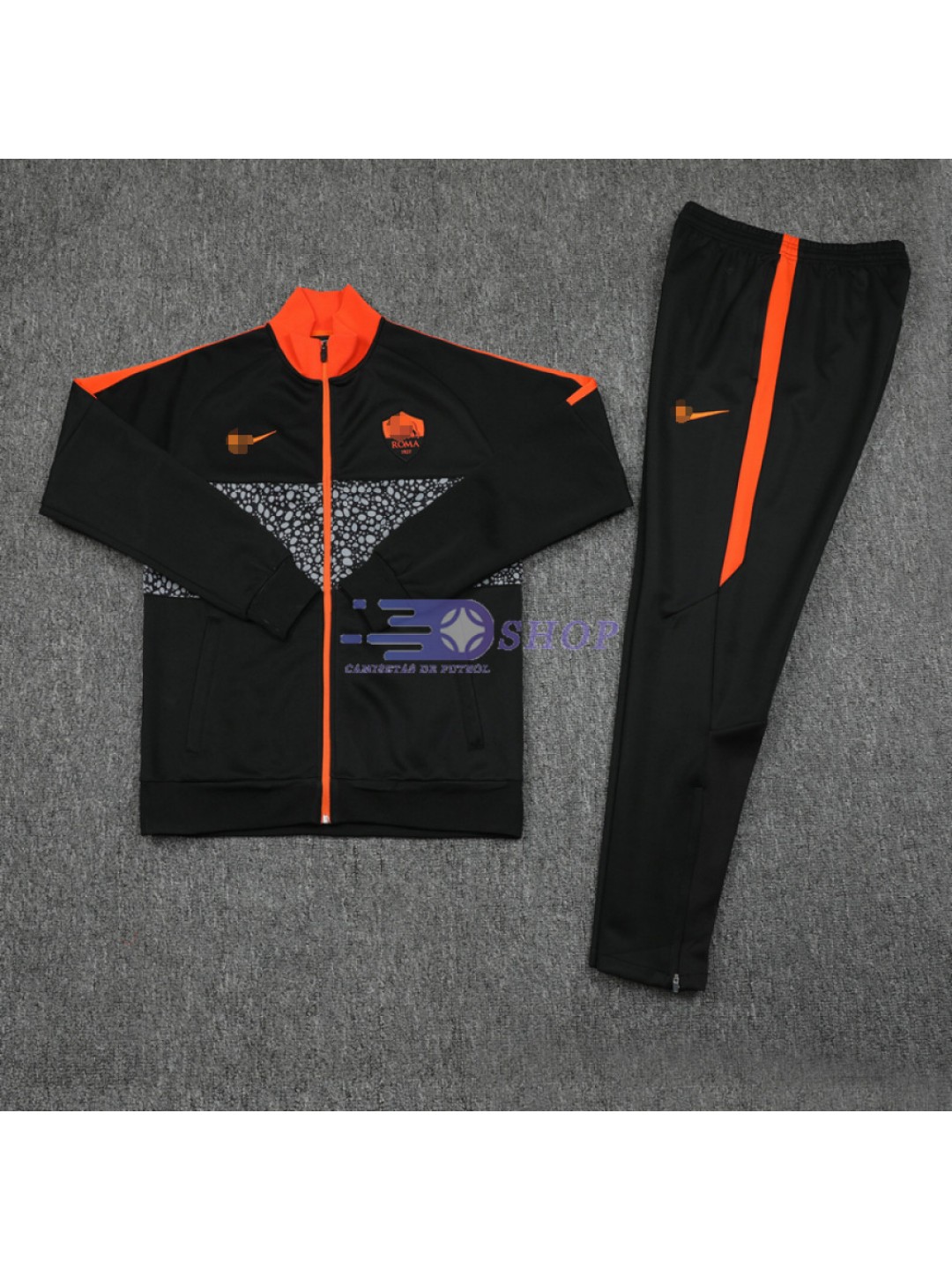 Chandal AS Roma 2020/2021 Negro/Gris/Naranja