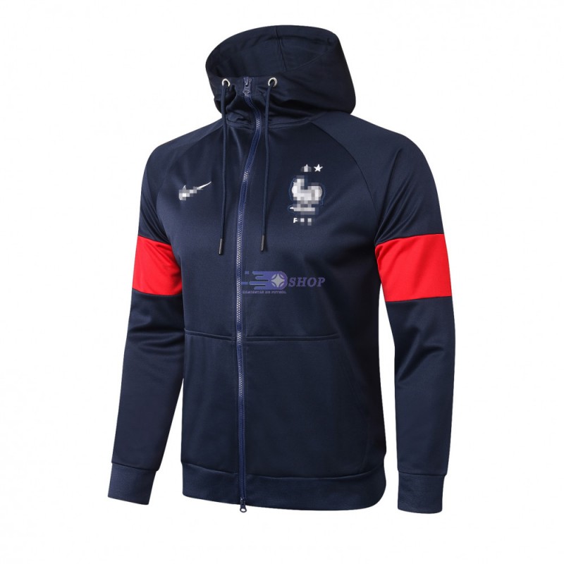 Chaqueta Francia 2020 Con Capucha Rojo Azul Marino