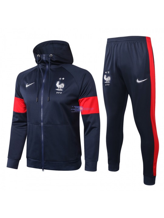 Chaqueta Francia 2020 Con Capucha Rojo Azul Marino