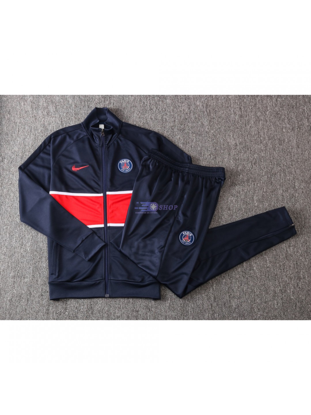 Chándal PSG 2020/2021Cuello Alto Azul Marino Rojo