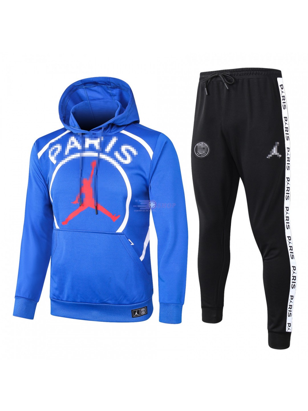 Sudadera PSG 2020/2021 Jordan Con Capucha Azul Logo Grande