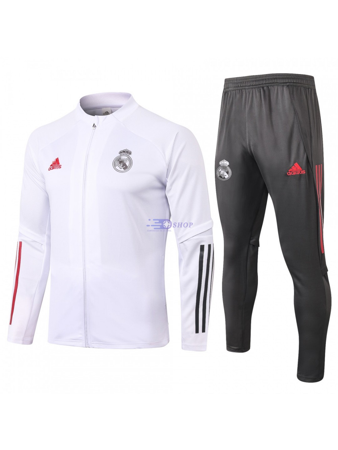 Chandal Real Madrid 2020/2021 Blanco/Rojo/Negro