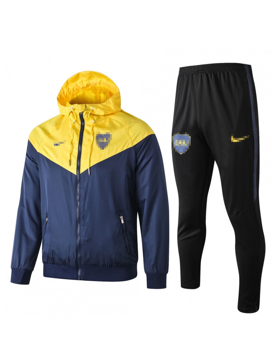 Cortavientos Boca Juniors 2019/2020 Con Capucha Kits Azul Marino/Amarillo